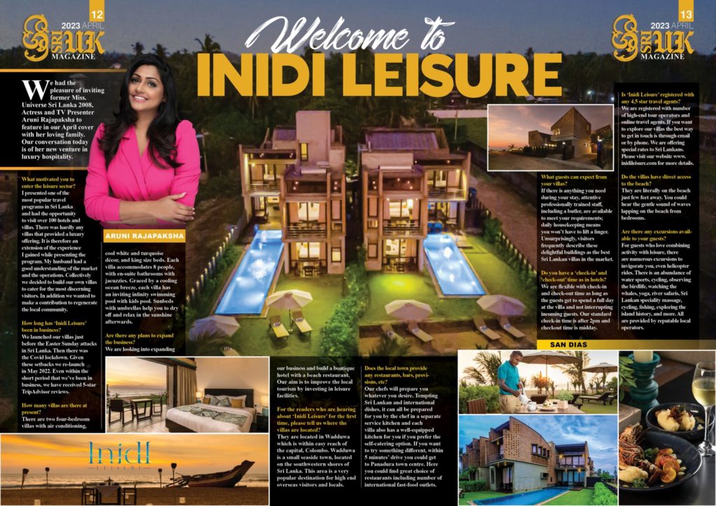 Inidi Leisure in conversation with Sri UK Magazine