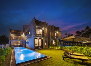 evening view of our villa