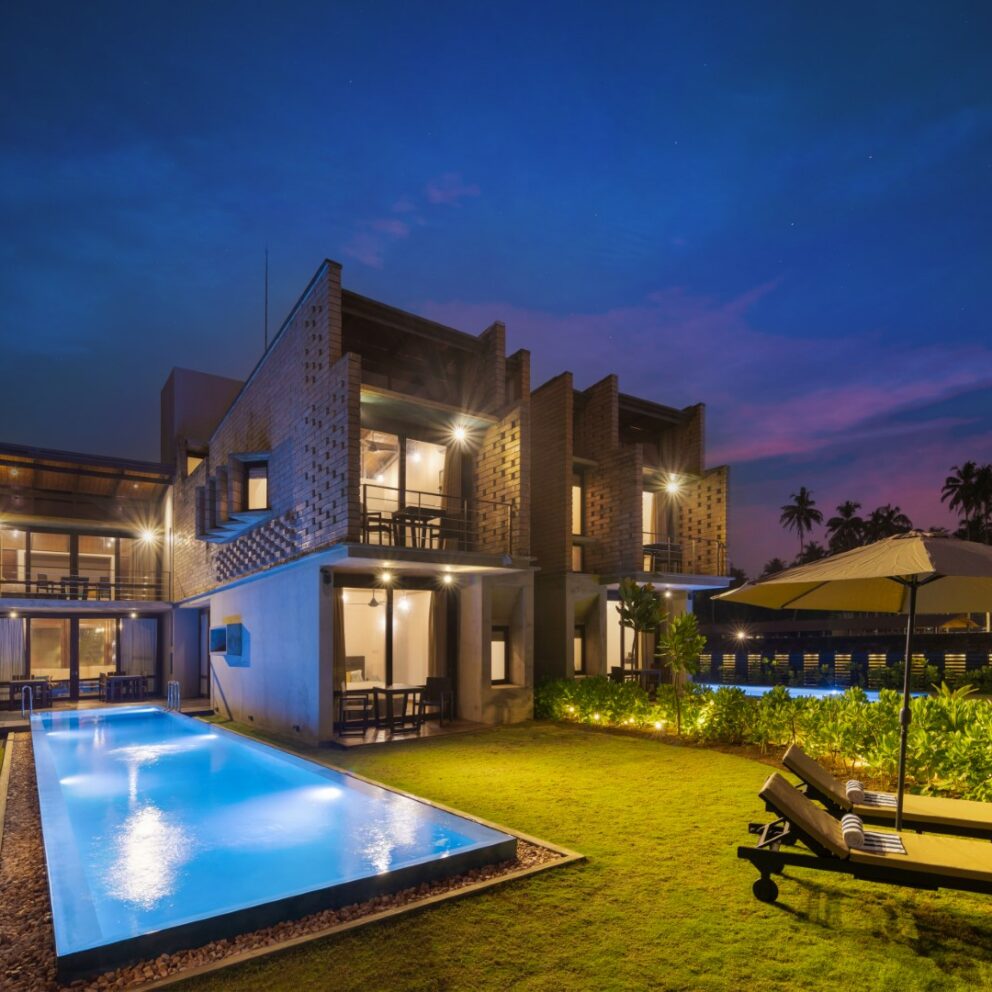 evening view of our villa