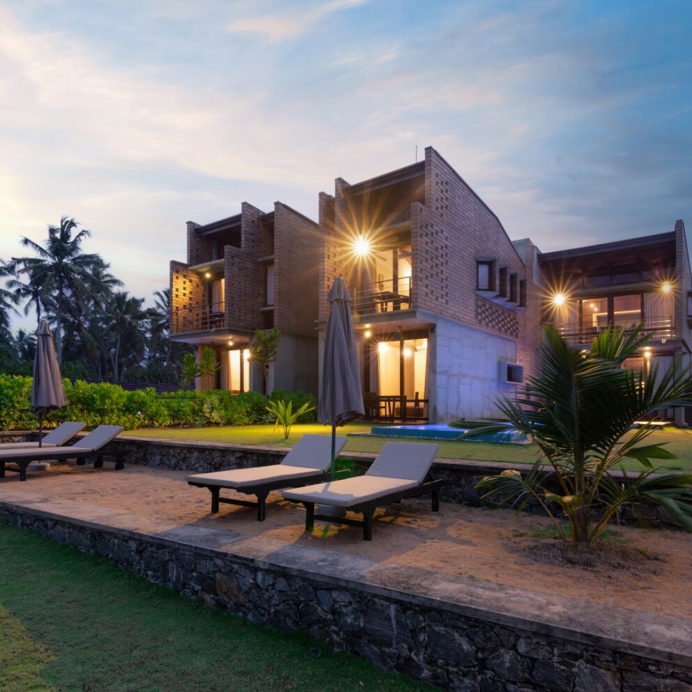 evening view of our villa