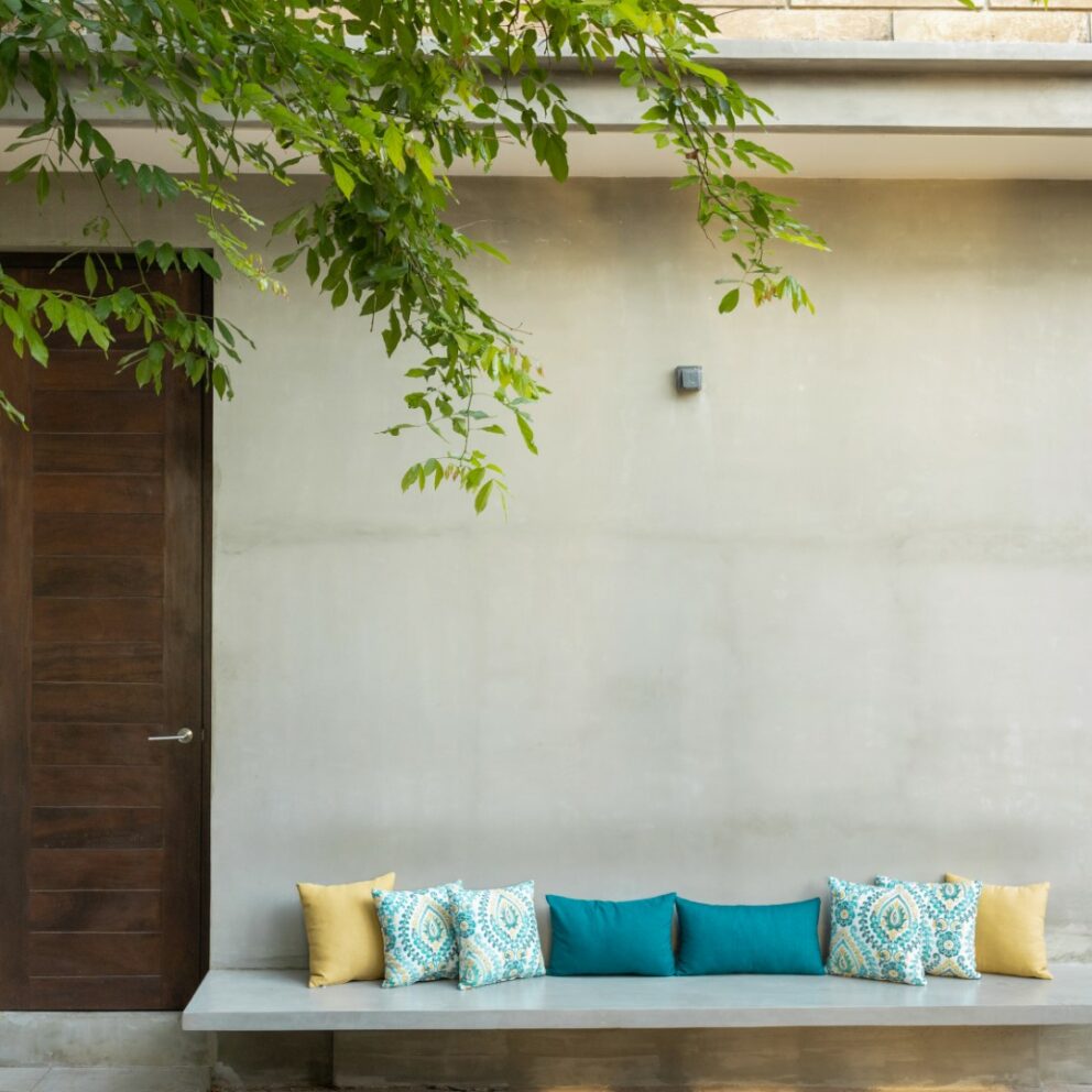 seating areas of the villas.